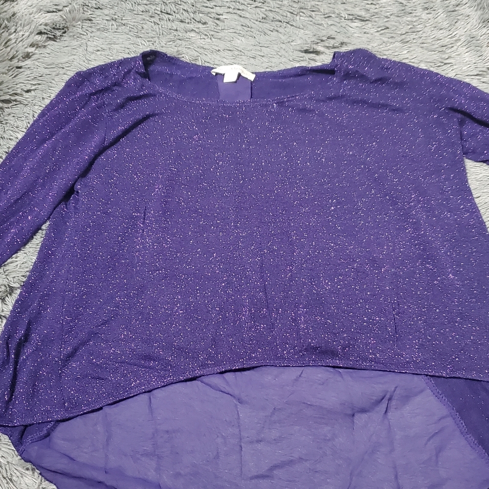 Purple semi sheer top - Picture 6 of 6
